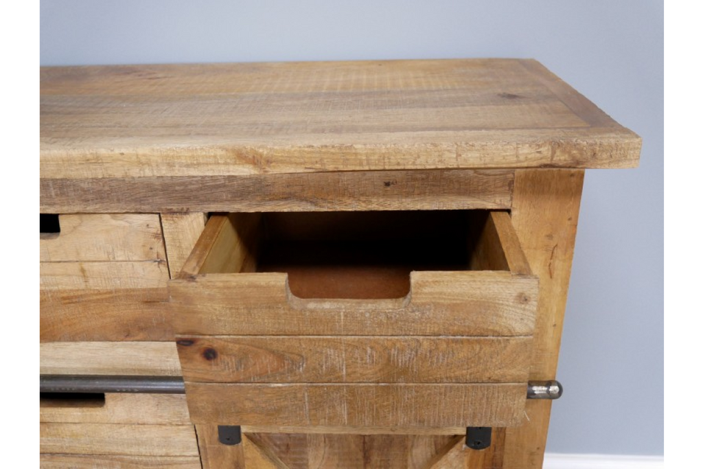 Iron & rustic wood storage cabinet - back in stock May