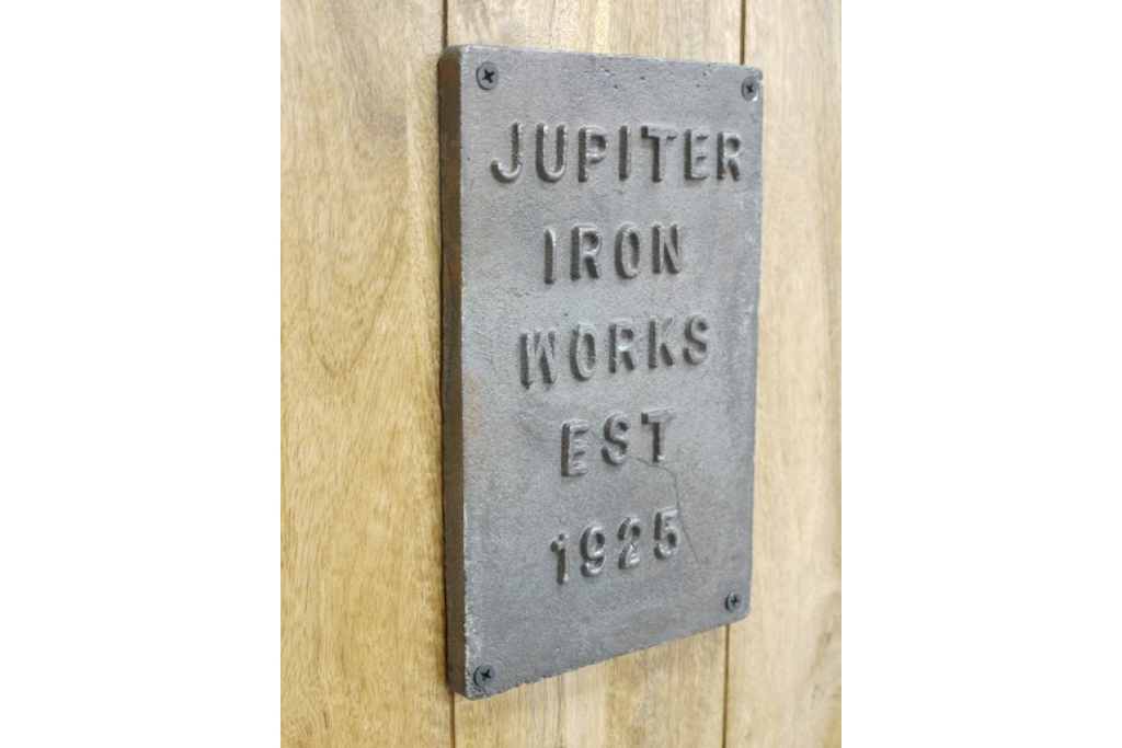 Industrial iron & wood wine storage cabinet - Back in stock May