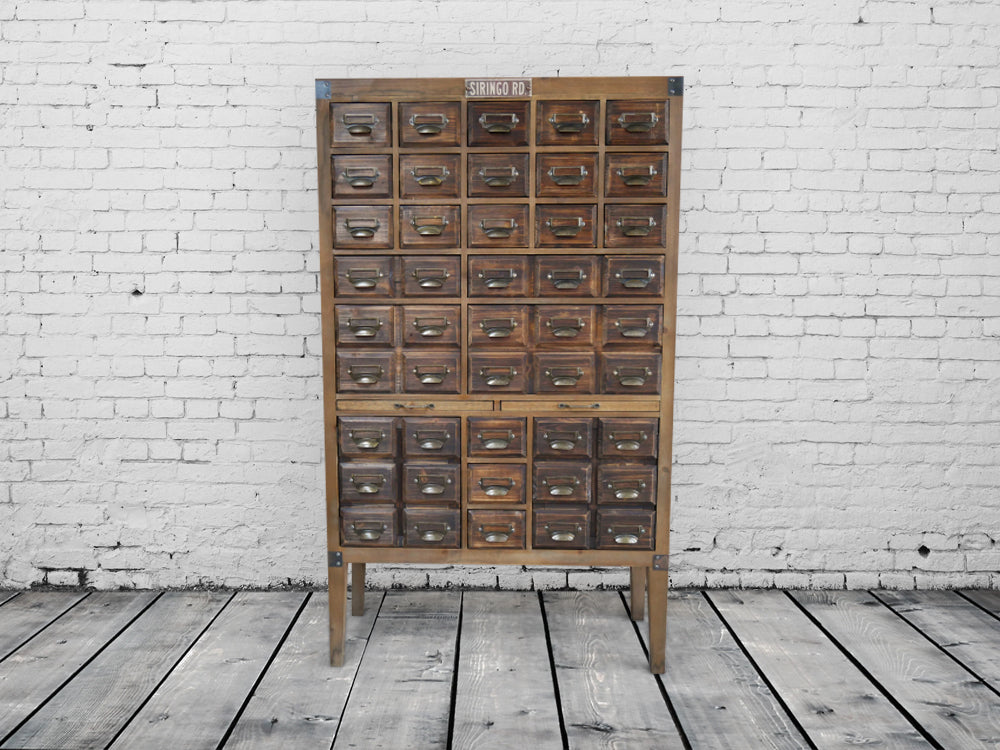 Large Fir Wood 45 Drawer Storage  Apothecary Cabinet.