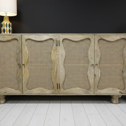 Rattan & wood home storage cabinet range - Elderflower Lane