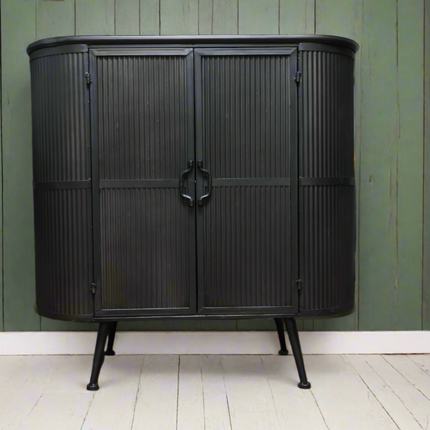 ribbed metal storage cabinet