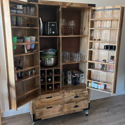Larder pantry cupboard rustic wood