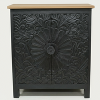 Black wood cabinet - Elderflower Lane