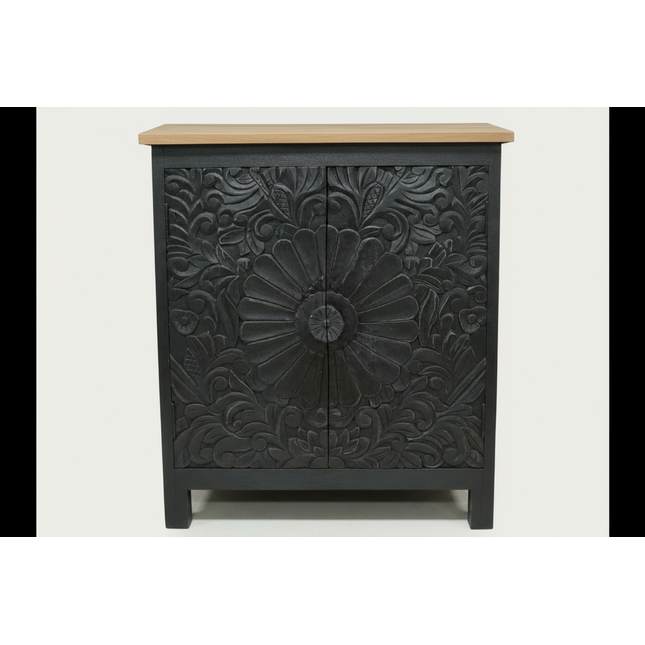 Black wood cabinet - Elderflower Lane