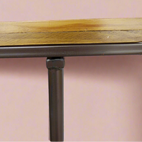 Tall metal & rustic wood 4 shelf floor unit