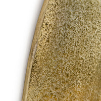 Large round gold aluminium wall mirror - 79cm x 79cm