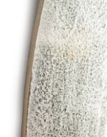 Large round silver aluminium wall mirror - 79cm x 79cm