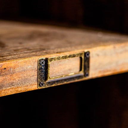 Rustic wood multi compartment 9 pigeon hole wall storage cabinet