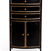 Black metal tall storage cabinet uk