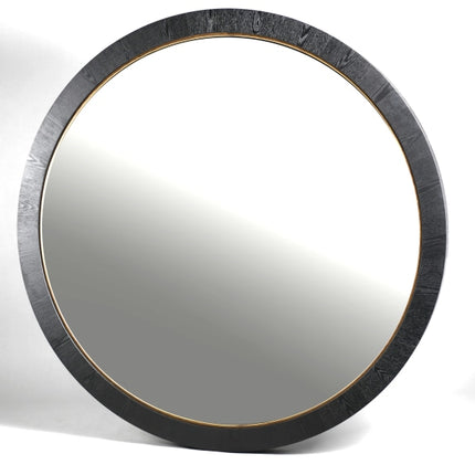 Giant round black & muted gold wall mirror H:153cm W:153cm