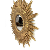Big antique gold sunburst wall mirror uk
