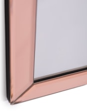 Pink glass arched wall mirror - H80cm