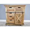 Iron & rustic wood storage cabinet