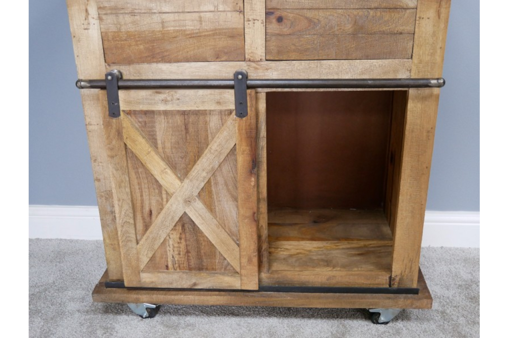 Iron & rustic wood storage cabinet - back in stock May