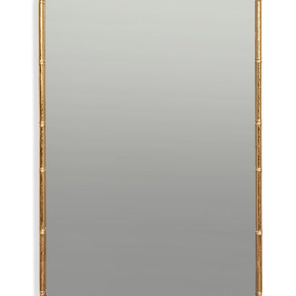 Tall Antique Gold Bamboo Wall Mirror - Elderflower Lane UK