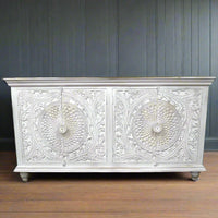 white hand carved ornate sideboard uk