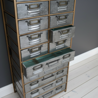 Industrial metal chest of drawers - Elderflower Lane UK