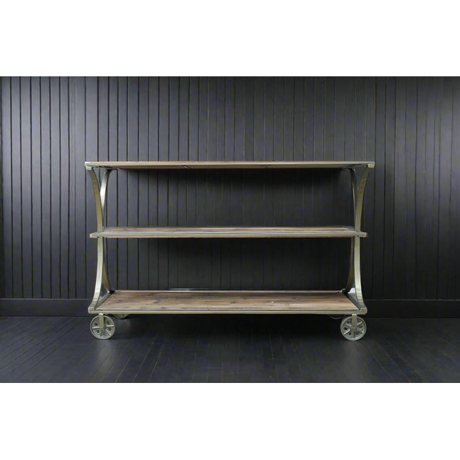 Stylish 3 tier display shelves trolley on wheels - Elderflower lane
