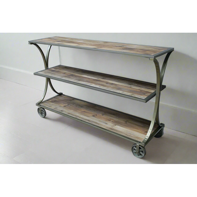 Stylish 3 tier display shelves trolley on wheels - Elderflower Lane