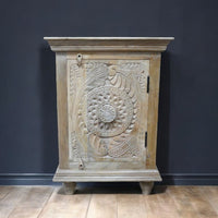 Indian carved wood cabinets
