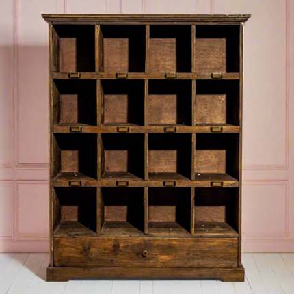 Multi compartment rustic cabinet