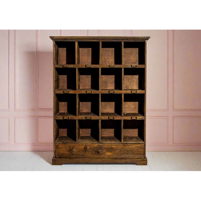 Multi compartment rustic cabinet