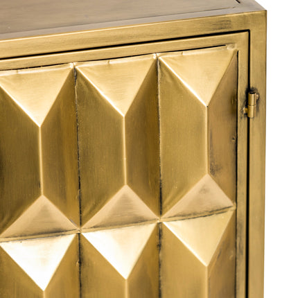 Muted gold metal 3 door "Gatsby"sideboard