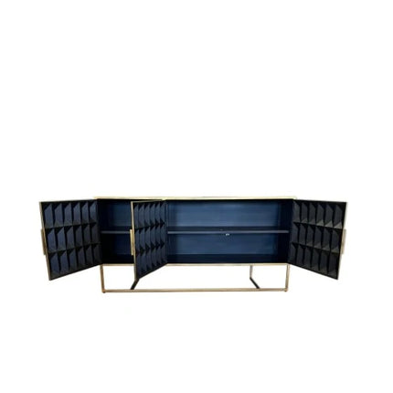 Muted gold metal 3 door "Gatsby"sideboard