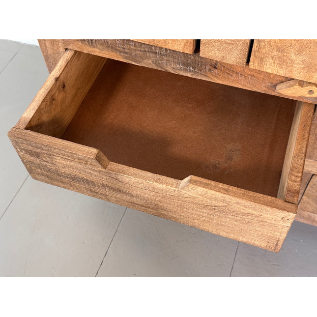 Tall Rustic Wood Larder Cabinet On Wheels H180cm