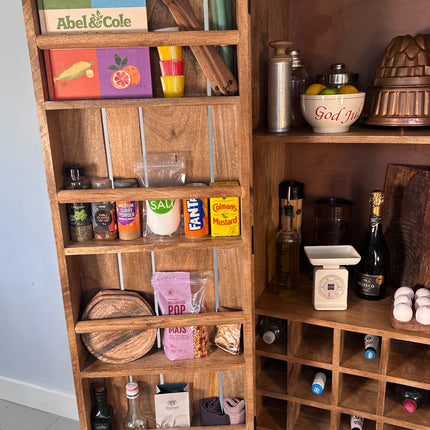 Rustic larder cabinet on wheels - Elderflower Lane