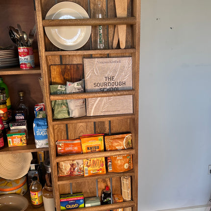 Rustic larder cabinet on wheels - Elderflower Lane