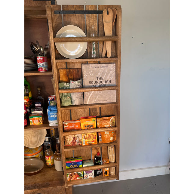 Rustic larder cabinet on wheels - Elderflower Lane