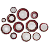 Decorative convex mirror set