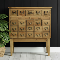 Wood multi drawer apothecary storage cabinet uk - Elderflower Lane