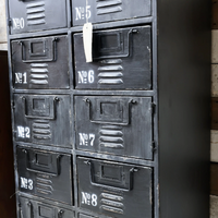 Black metal Industrial utility storage locker cabinet