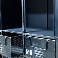 Black metal Industrial utility storage locker cabinet