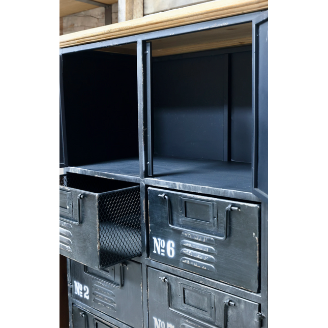 Black metal Industrial utility storage locker cabinet