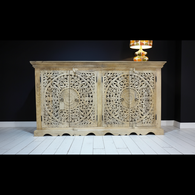 Artisan ornate carved wood sideboard range - Elderflower Lane