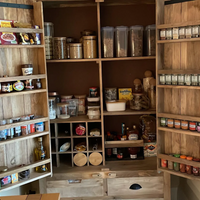 Large 6ft rustic wood larder-drinks-home storage cabinet