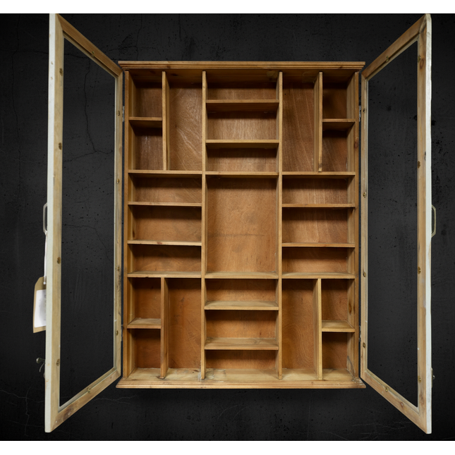 Glass collectors wall display cabinet - Elderflower Lane