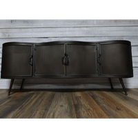 Large curvy ribbed metal storage cabinet uk