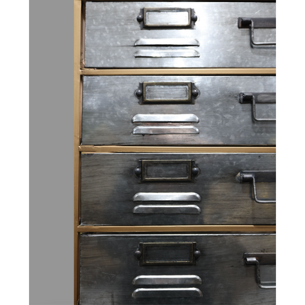 Industrial metal chest of tall drawers UK - Elderflower Lane