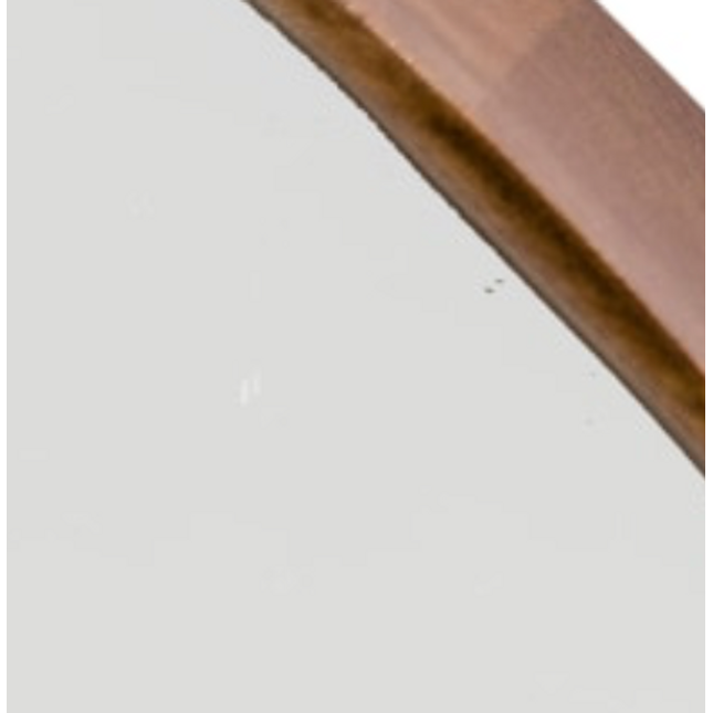 Extra large oak wood framed round wall mirror - 100cm x 100cm