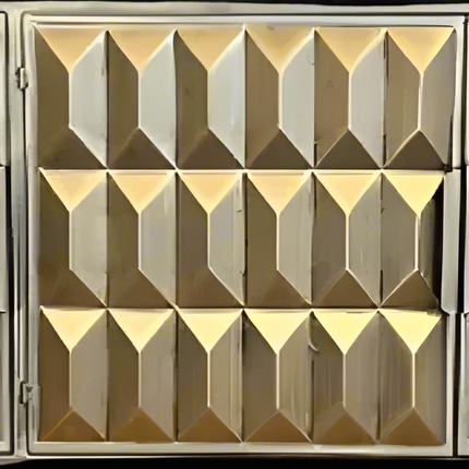 Muted gold metal 3 door "Gatsby"sideboard