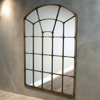 Gold arched wall mirror H:132cm W:92cm