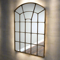 Arched gold tall wall mirror uk