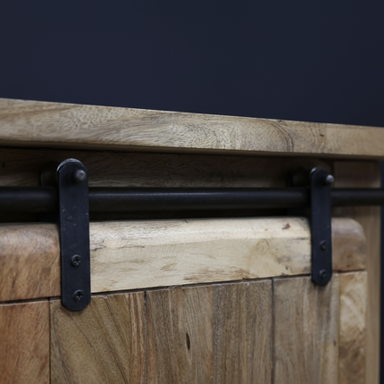 Wine cabinet - Rustic wood & Iron UK - Elderflower Lane