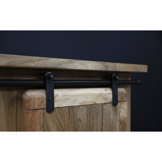 Iron & wood wine and drinks cabinet