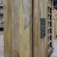 Iron & wood wine and drinks cabinet