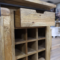 Iron & wood wine and drinks cabinet